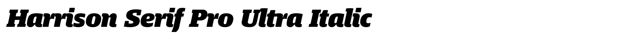 Harrison Serif Pro Ultra Italic image